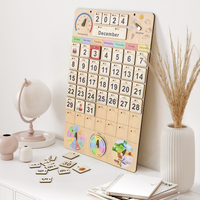 Calendrier Perpétuel Personnalisé pour Enfants, Calendrier de Classe, Tableau Calendrier en Bois – Meilleures Ventes