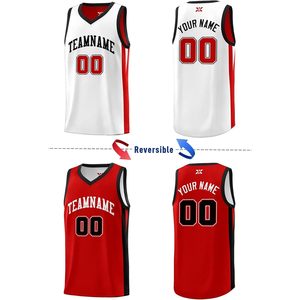 Camiseta de Baloncesto Reversible Personalizada para Hombre, Cuello en V, Sublimada, Absorbe la Humedad, Ropa Deportiva, Nombre del Equipo 00 - Product Image 2