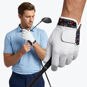 Guantes de Golf Personalizados de Piel de Cabretta Premium para Hombre, Antideslizantes, Transpirables, Modernos, para Práctica Deportiva, con Impresión Personalizada, para Mano Izquierda/Derecha - Product Image 2