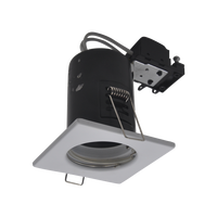 Plafonnier encastré LED blanc chaud résistant au feu, boîtier en acier pressé, GU10, IP65, étanche, lampe ignifuge pour usage commercial
