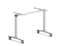 Bureau pliable ergonomique réglable en hauteur, table de conférence pliable durable, table de discussion de groupe simple pour le bureau, table en métal