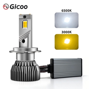 หลอดไฟ LED สำหรับไฟตัดหมอกหน้ารถยนต์ 120W สีคู่ สวิตช์แบ็ค สีขาวเหลือง H1 H3 H4 H7 H11 9005 9006 9012 5202 PSX24W PSX26W - Product Image 6