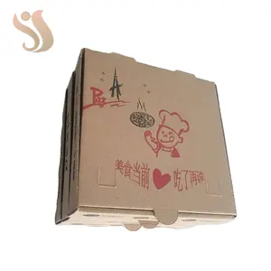 JF Custom 40x40 Inch Eco-Friendly Corrugated Paper Pizza Box Wholesale Takeaway Delivery Package Embossing Printing Handling
