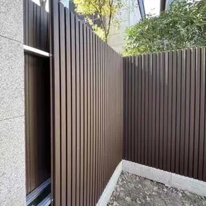 Gran revestimiento de pared reciclado exterior madera al aire libre diseño acanalado persiana tablero compuesto decorativo WPC panel de fachada de pared
