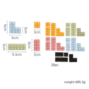 Grand ensemble de blocs de construction souples, blocs à grandes particules, jouet d'empilage Montessori en silicone, jouet de dentition <span class=keywords><strong>pour</strong></span> bébé, <span class=keywords><strong>pour</strong></span> enfants, avec boîte cadeau - Product Image 6