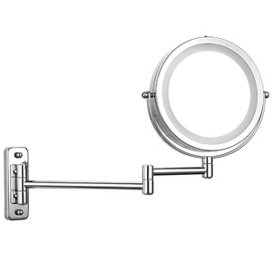 Hot bán khách sạn phòng tắm Vòng <span class=keywords><strong>Wall</strong></span> <span class=keywords><strong>Mount</strong></span> LED chiếu sáng <span class=keywords><strong>Magnifying</strong></span> Gương trang điểm với bình thường chuyển đổi chuyển đổi - Product Image 1