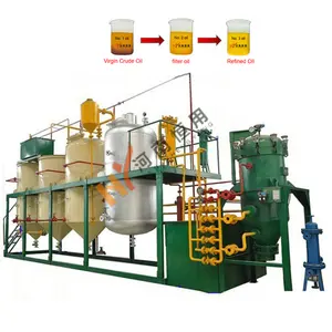 Máquina de refino de óleo comestível bruto em lote, máquina de extração e refino de óleo de palma de girassol