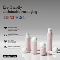 Bouteille en plastique PET de 50/80/100/120 ml pour tonique cosmétique, vaporisateur fin pour le visage, huile corporelle, sérum, avec bouchon à bille