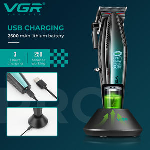 ปั<span class=keywords><strong>ต</strong></span><span class=keywords><strong>ต</strong></span>าเลี่ยนตัดผม <span class=keywords><strong>VGR</strong></span> V-270 สำหรับร้านเสริมสวย ความเร็วสูง ชาร์จไฟได้ สำหรับมืออาชีพ สำหรับผู้ชาย - Product Image 4