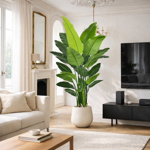 大型屋外用人工盆栽、PEプラスチック製フェイクバードパラダイスパーム、トラベラーバナナ、ウェディング装飾用フェイクグラスツリー - Product Image 5