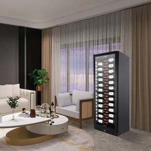 Vinopro Custom 141 Bottles Smart Wine Cooler 468L LED Lighted Wine Refrigerator Cabinet With Glass Door