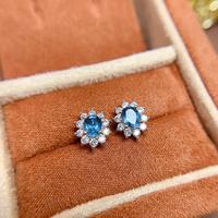 Boucles d'oreilles de luxe pour femmes en argent sterling 925 personnalisées à bon prix avec pierres précieuses naturelles pour les fêtes en gros