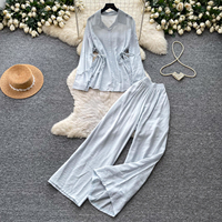 Ensemble élégant 2 pièces pour femme : Tunique et pantalon de costume – Vente en gros