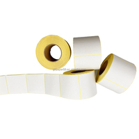 Étiquettes autocollantes thermiques directes imperméables 58x40mm 58x60mm pour codes-barres, idéales pour les étiquettes d'expédition de supermarché et les étiquettes laser