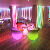 Meubles LED pour l'extérieur, canapé de jardin, chaises pour mariages