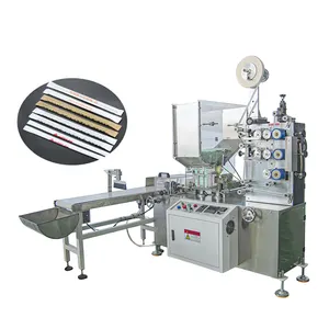 Individual Paper Plastic PLA drinking straw wrapping machine