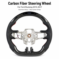 Volant en fibre de carbone, volant en carbone à fond plat, volant en fibre de carbone avec LED