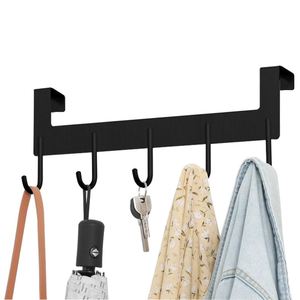 Porte-manteau mural en fer à 6 crochets pour porte, décoration, rangement domestique pour vêtements, serviettes, sacs et manteaux - Product Image 3