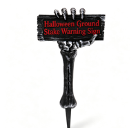 Décoration d'Halloween : Main de squelette sur piquet de jardin, thème hanté, ornement de pelouse extérieur
