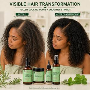 Custom Logo Rosemary Mint Hair Care Bundle Set Shampoo Mask Scalp Serum Heat Protection <b>Spray</b> Daily Routine hair care kit - Product Image 6