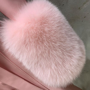 معاطف ترنش طويلة واقية من الرياح لعام 2024، جاكيتات من جلد الغنم الأصلي، معطف جلدي وردي طويل للنساء - Product Image 4