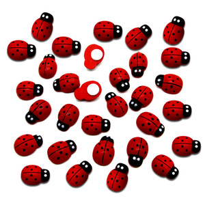 Commercio all'ingrosso Coccinella di Legno Forme di Legno Coccinella Adesivi <span class=keywords><strong>per</strong></span> la Decorazione - Product Image 4
