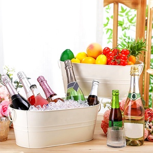 Vuông hình bầu dục 3L 5L 7L 10L 15L 20L biểu tượng tùy chỉnh truyền nhiệt lụa in mạ kẽm kim loại bia <span class=keywords><strong>Ice</strong></span> <span class=keywords><strong>Bucket</strong></span> với xử lý đối với Đảng - Product Image 2