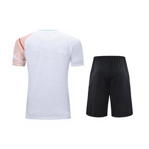 Ensemble de maillots de volley-ball pour hommes, imprimé par transfert thermique, respirant, col en V, manches courtes, polyester anti-humidité, dégradé - Product Image 3