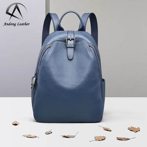 Sacs à dos en cuir Andong pour femmes, en cuir de vache véritable, grande capacité, sacs à bandoulière pour femmes, sacs à dos décontractés pour l'école 8380 - Product Image 1