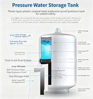Système de filtration d'eau sous évier électrique 100G, système d'osmose inverse à 5 étapes avec base, robinet et réservoir