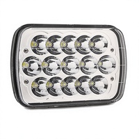 Phare carré de voiture 7 pouces 45W Wrangler avec prise H4 12V pour camion tout-terrain, éclairage de voiture modifié