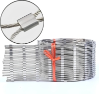 Filet de sécurité flexible en maille de corde soudée en acier inoxydable 304/316 pour balustrade, escalier, balcon, protection anti-chute