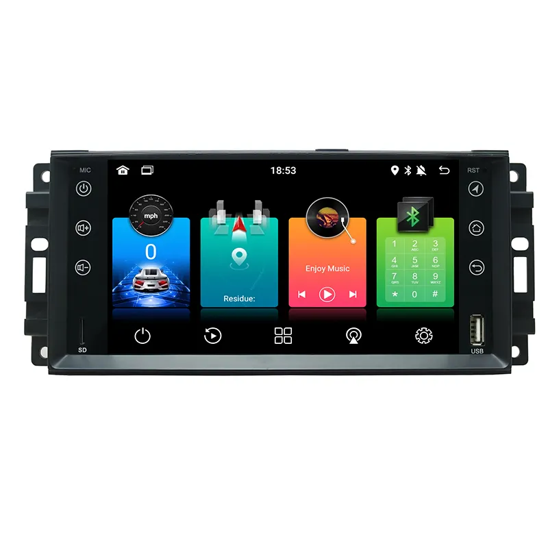 DSP Android Navegação Rádio Do Carro Para Jeep Compass Commander Grand Cherokee Wrangler Liberdade Cabeça Unidade Estéreo Multimedia Player