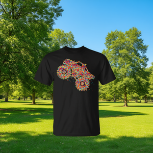 Monster Truck Girls Camiseta para mujer con diseño de puntos coloridos, manga corta negra - Product Image 3