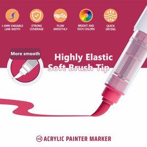 Direct Liquid Acrylic Marker for Children's Drawing-Soft Tip Marking <b>Pen</b> with <b>Multiple</b> <b>Color</b> Schemes - Product Image 6