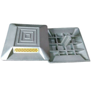 Большой размер 150 мм Дорожная безопасность 43 стеклянные бусины кошачий глаз отражатель встроенный алюминиевый приподнятый дорожный маркер - Product Image 1