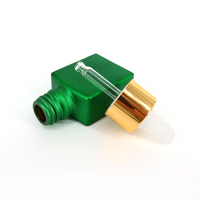 Flacon compte-gouttes en verre pour huile essentielle, 30ml, 2oz, emballage cosmétique, soins de peau, coloré, vert, rose