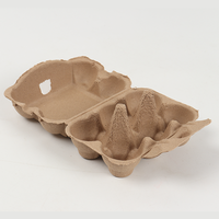 Biodegradable Paper Pulp 6 Cell Moisture Resistant Stackable Eco Friendly Packaging Wholesale Egg Tray