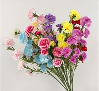 Bouquet de fleurs artificielles de carnations au toucher réel, fleurs réalistes pour la fête des mères, mariage, décoration de table à la maison