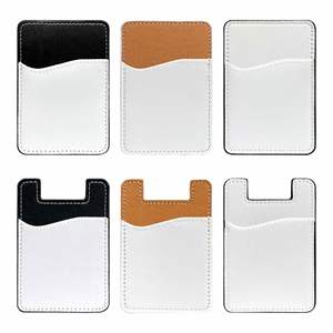 Porte-cartes en cuir PU imprimé avec motif de sublimation personnalisé, couverture de carte de visite personnalisée pour utilisation avec un téléphone - Product Image 5