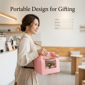 Confezione da 4 Scatole per Cupcake con Finestra, Scatole per Pasticceria, Bomboniere per Matrimoni e Feste di Compleanno - Product Image 6