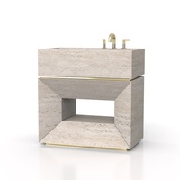 Plateau de lavabo carré en marbre de luxe moderne Stonekocc pour la décoration d'hôtels et de salles de bain
