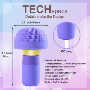 <span class=keywords><strong>Brosse</strong></span> <span class=keywords><strong>nettoyante</strong></span> pour le <span class=keywords><strong>visage</strong></span> en silicone, <span class=keywords><strong>brosse</strong></span> électrique pour le <span class=keywords><strong>visage</strong></span>, <span class=keywords><strong>brosse</strong></span> faciale imperméable, 4 modes, douce, lavable, durable - Product Image 3