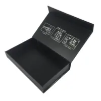Özelleştirmek manyetik hediye kutuları depolama halkası takı logosu UV lüks kupa seti hediye kutusu siyah manyetik kapaklı hediye kutuları