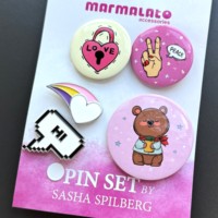 Pin de esmalte pulido personalizado de metal teñido con diseños de Pizza Suave, Flor, Árbol, Conejo, Sailor Moon, Elefante, Rosa para Nueva Jersey