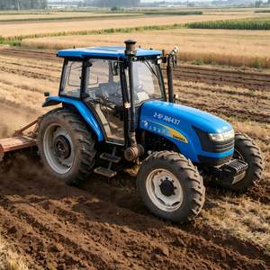 Tracteur à roues Shanghai Holland 804 d'occasion, 4x4, 80 CV, moteur diesel <span class=keywords><strong>4</strong></span> cylindres, boîte de vitesses, cabine fermée, bleu noir, 2000 heures de fonctionnement - Product Image 2