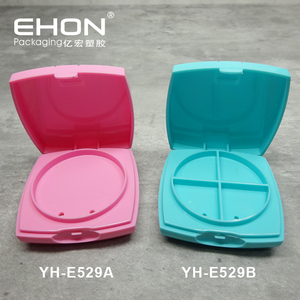 Wholesale Portable Square Double Layer Eye Shadow Case Empty ABS Injection Color <b>Blush</b> Compact Palette Packaging Custom Order - Product Image 6