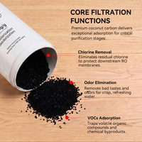 Cartouche de filtre à eau en charbon actif granulaire GAC de 10 pouces OEM/ODM, en coque de noix de coco, qualité alimentaire, pour système de purification RO