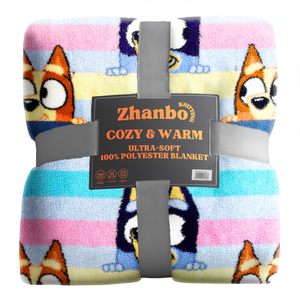 Manta Sherpa Estilo Merino Reciclada con Estampado OEM, Certificada OEKO-TEX, Suave y Cálida para Todas las Estaciones, 100% Poliéster Reciclado - Product Image 1