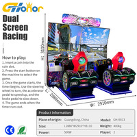 Machine de jeu de course de centre commercial, simulateur de voiture, jeu de course à double écran, machine à pièces